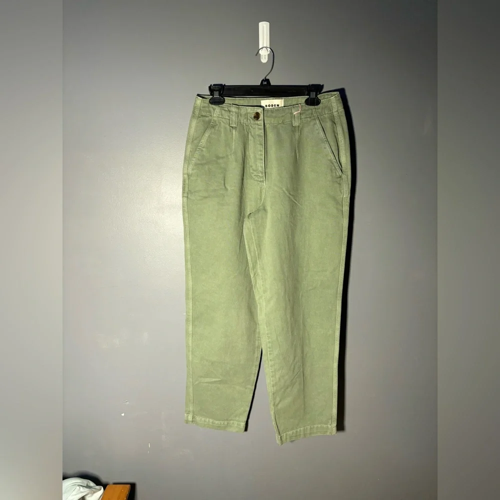 Boden Green Wide Leg Relaxed Pants Women’s Size 6L